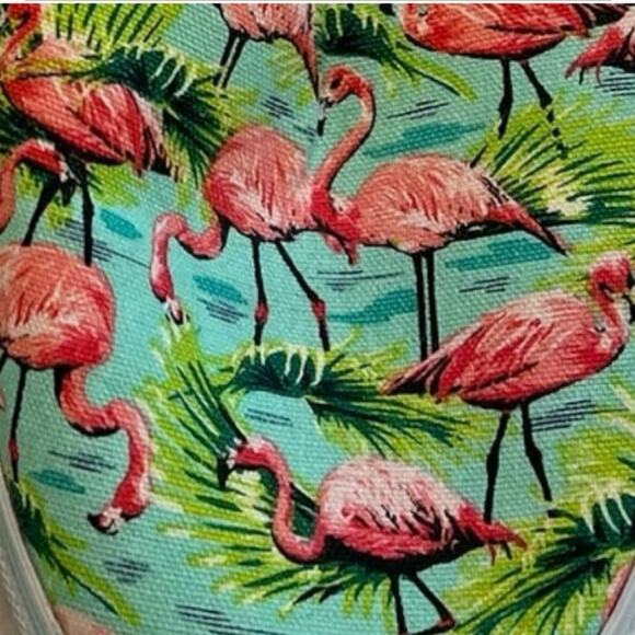 Vans Women’s Asher Flamingo & Palm Frond Graphic Print Slip-on Sneakers Size 9.5 - Picture 7 of 7